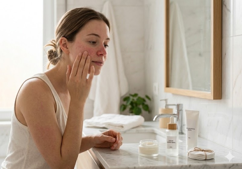 Rotina coreana para pele sensível